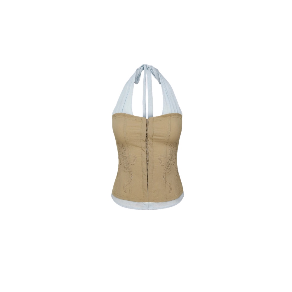 FARM CORSET HALTER TOP